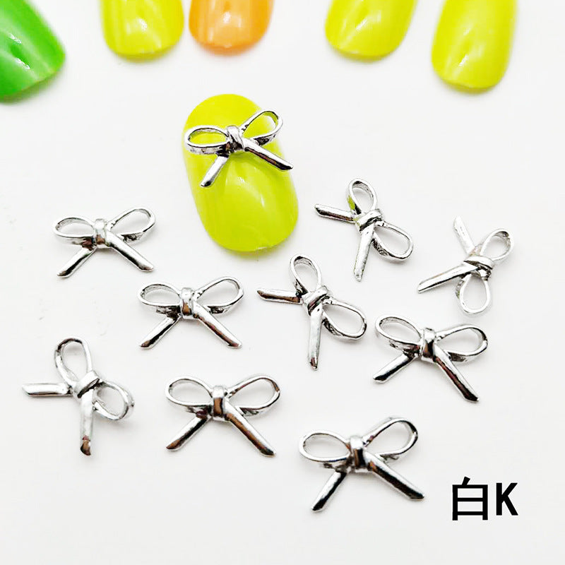 Nail art accessories metal bow three-dimensional alloy nail stickers Secondary image