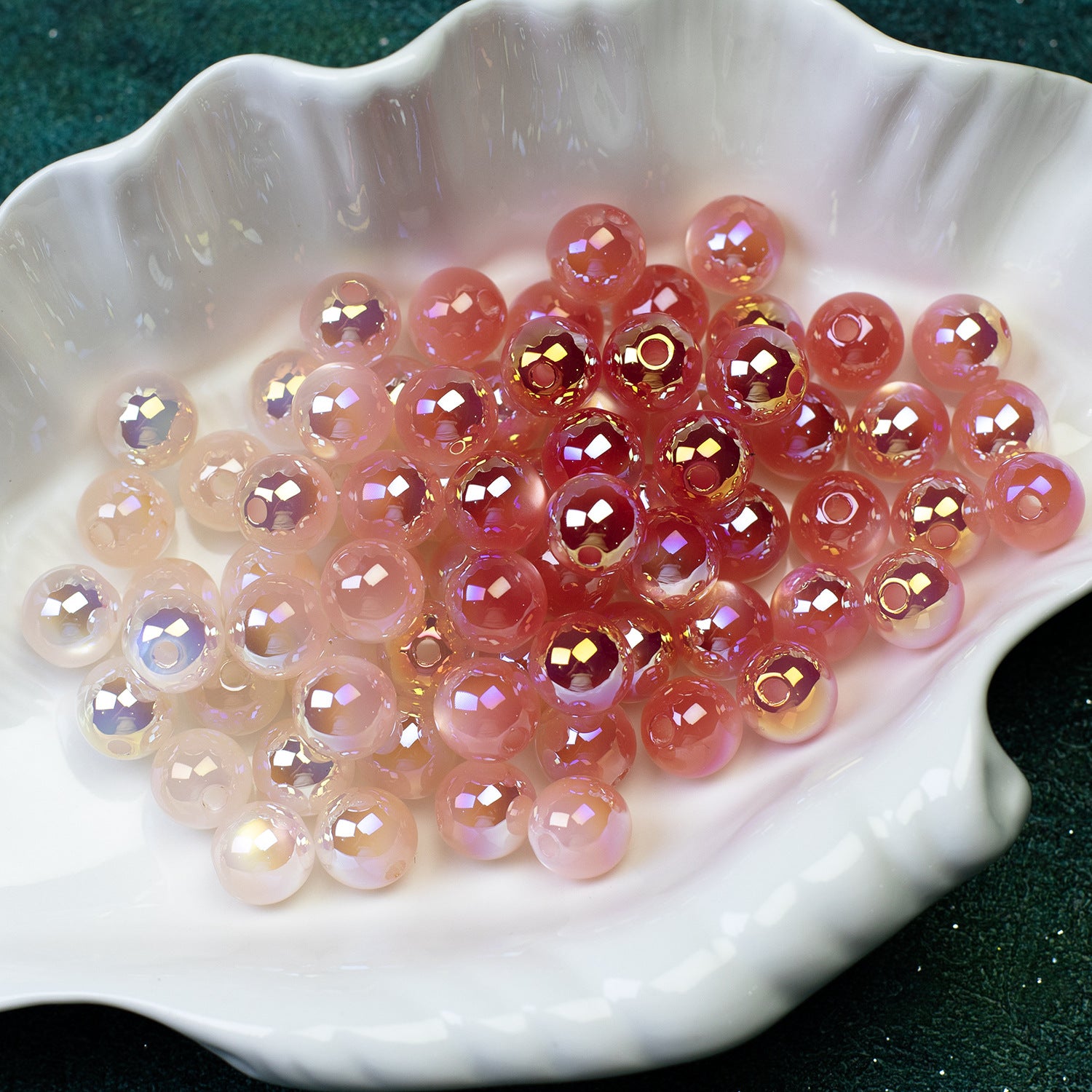 12mm Cold Moonlight Color-Changing Beads, Resin Beads, High-Gloss Electroplated Straight Hole Loose Beads diy Bracelet string beads Secondary image