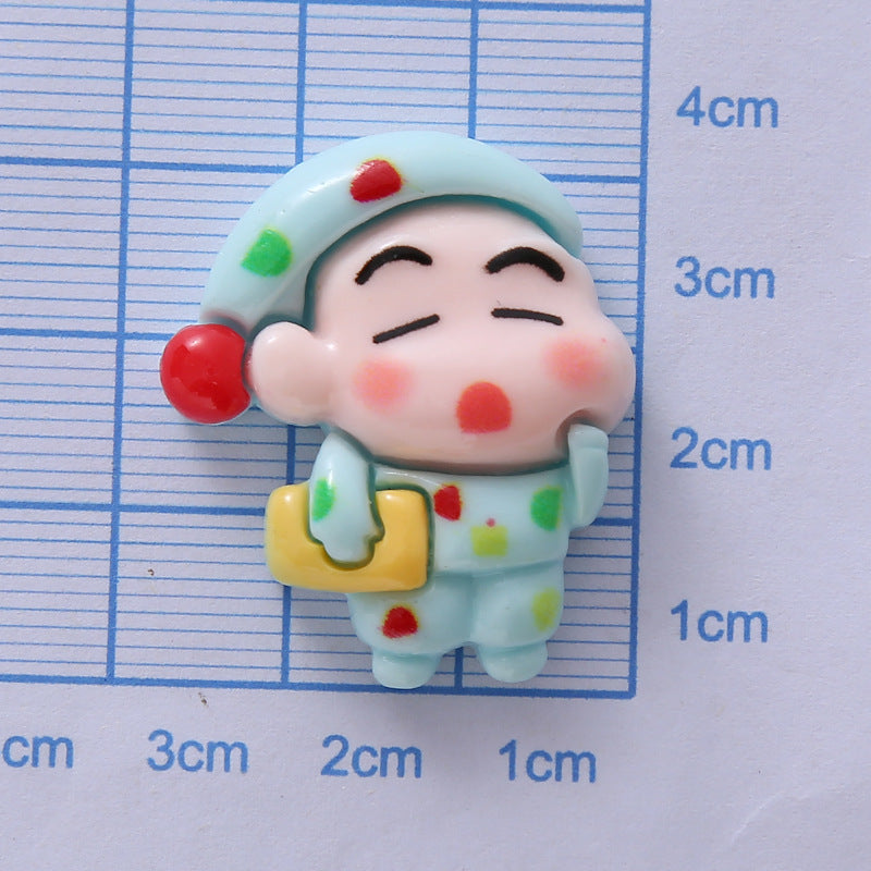 Cute Shin-chan Cosplay DIY Resin Accessories Cream Glue Handmade Children's Hair Clips Shoes Water Bottle Decoration Patches Secondary image