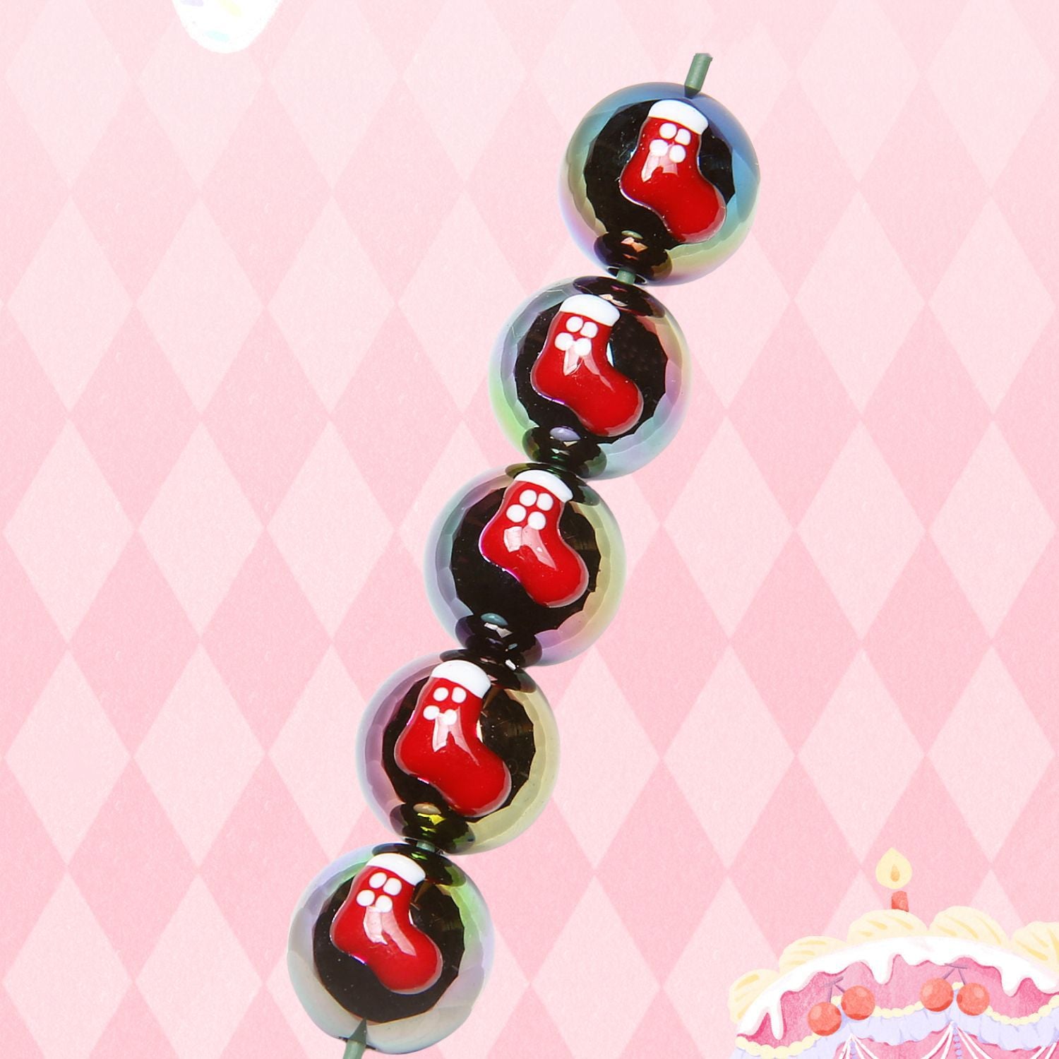 Acrylic Hand-Painted Beads diy Bead Bracelet Accessories Phone Chain Car Hanging Bead Accessories Secondary image