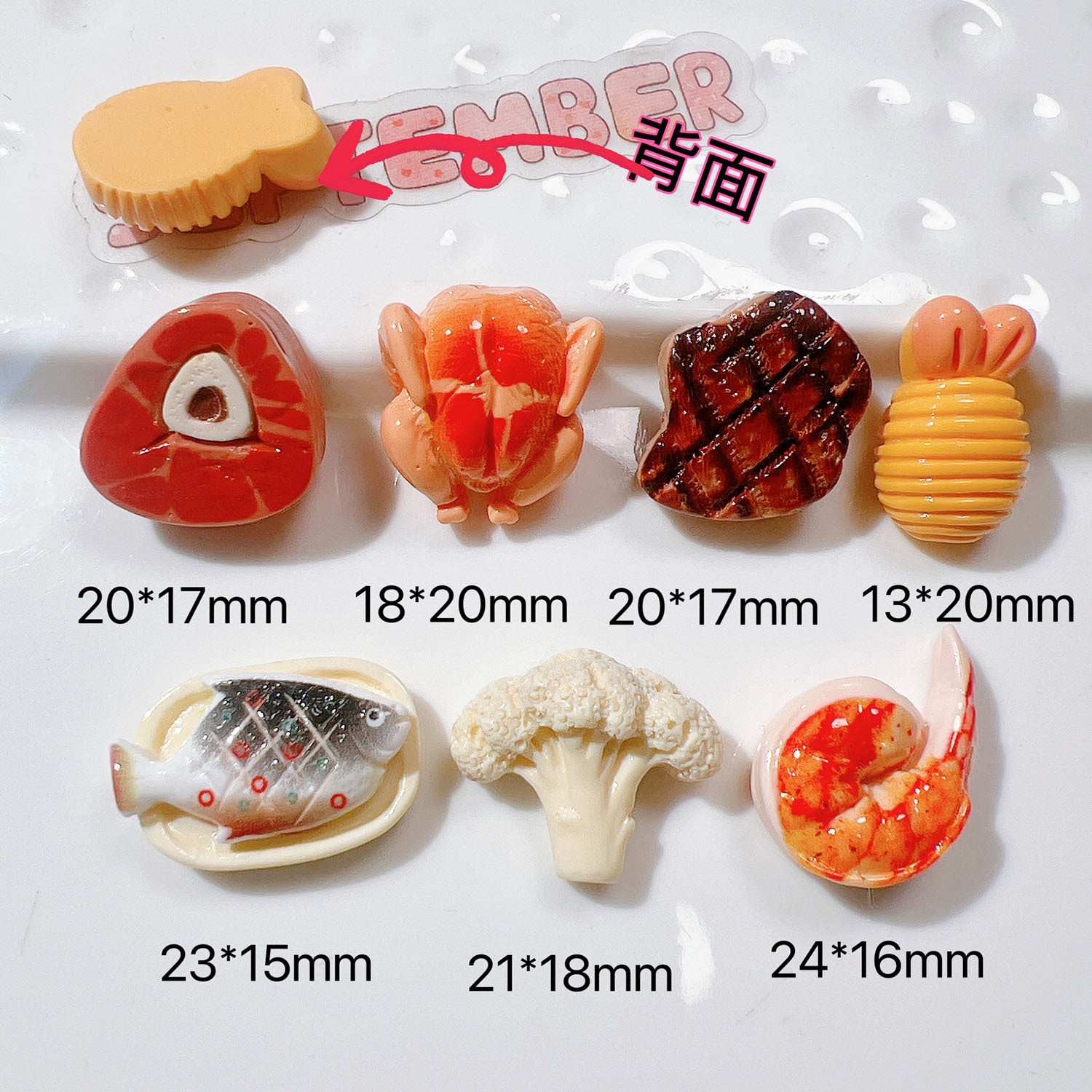 diy Craft materials, shoe decorations, cream glue, stationery, hair accessories, patches, food, steak, large Secondary image