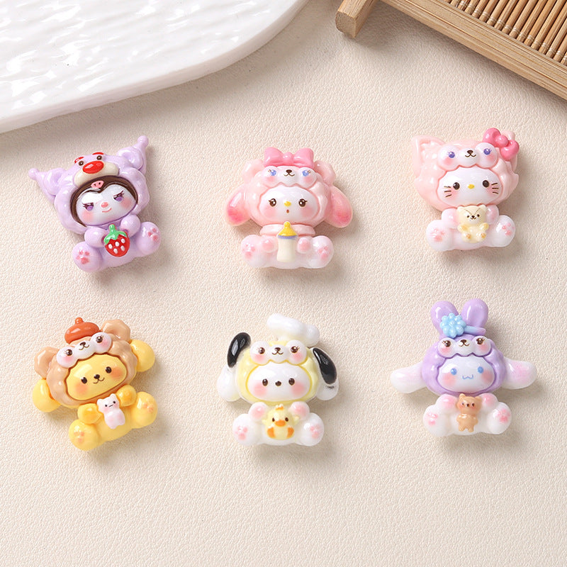 Cartoon DIY Resin Accessories Animal Hat Cream Glue Handmade Hair Clips Phone Case Shoe Charms Accessories Secondary image