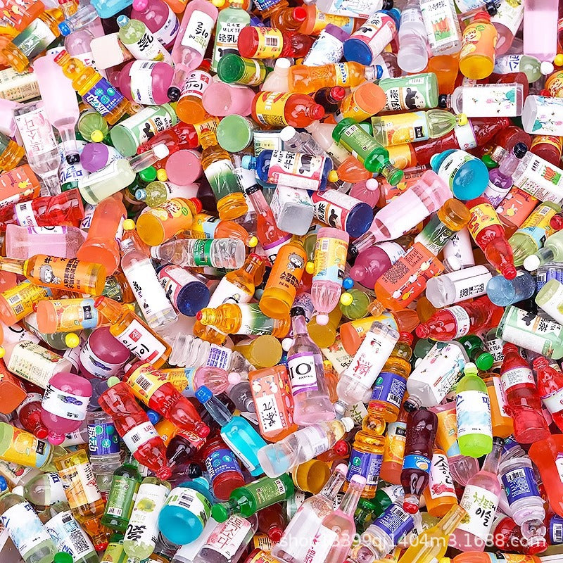 Mini Small Wine Bottle Resin Three-Dimensional Mixed Style Bottles Bulk Food Play Diy Material Small Ornaments Accessories Secondary image