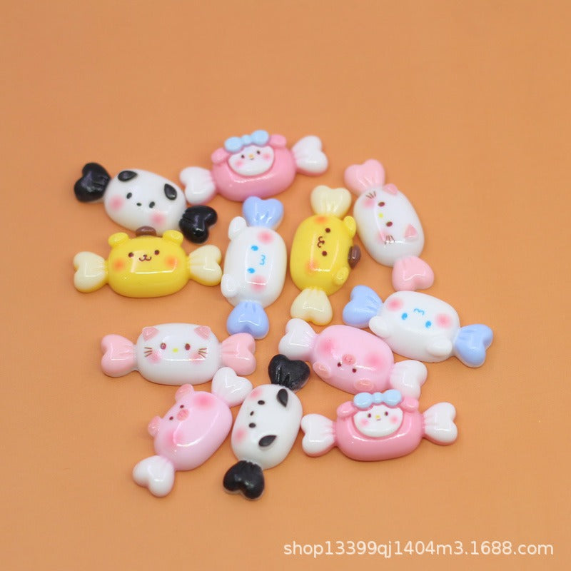 Glossy Cartoon Chubby Sanrio Candy DIY Cream Glue Phone Case Resin Accessories Handmade Hair Clips Hair Ties Secondary image