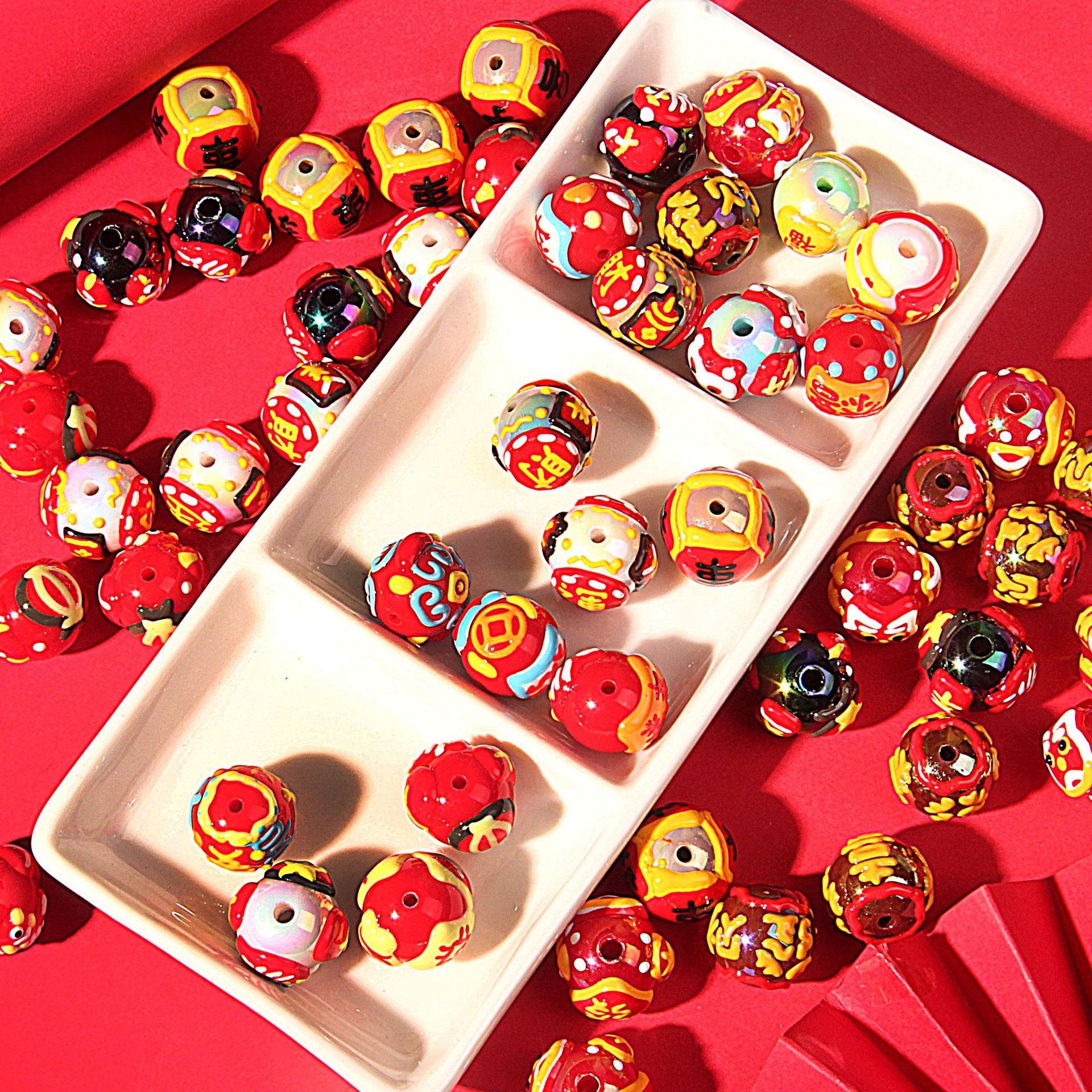 2026Beaded DIY Hand-painted Beads Loose Beads String Beads DIY Phone Chain Bracelet Material Secondary image