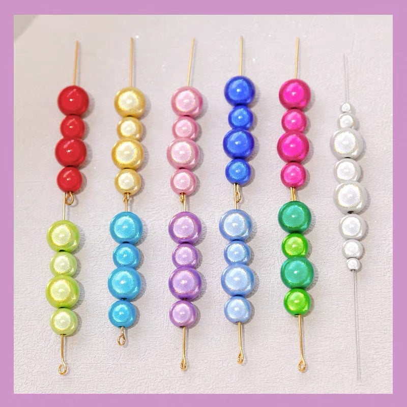 8/10mm Dreamy Colorful Beads Reflective Laser Iridescent diy Handmade jewelry bracelet necklace accessories materials Secondary image