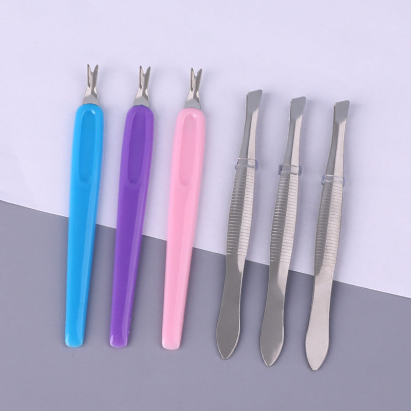Nail scissors set, manicure and beauty nail care tool set, acne needle, nail clipper 5-piece set Secondary image