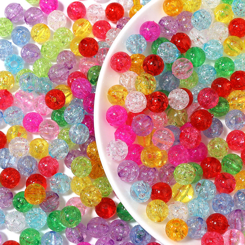 Selling acrylic crackle beads8-12mm Loose beads for children diy Bracelet Beading Materials Secondary image