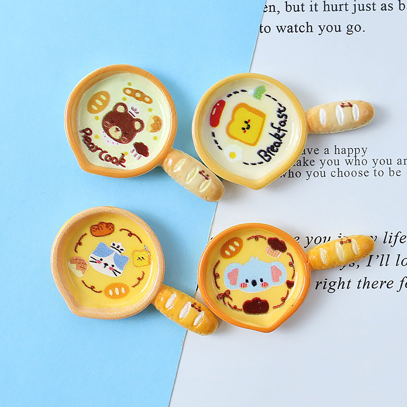Cartoon Animal Bread Pan DIY Phone Case Hairpin Hair Tie Shoe Flower Pendant Creative Resin Ornament Secondary image