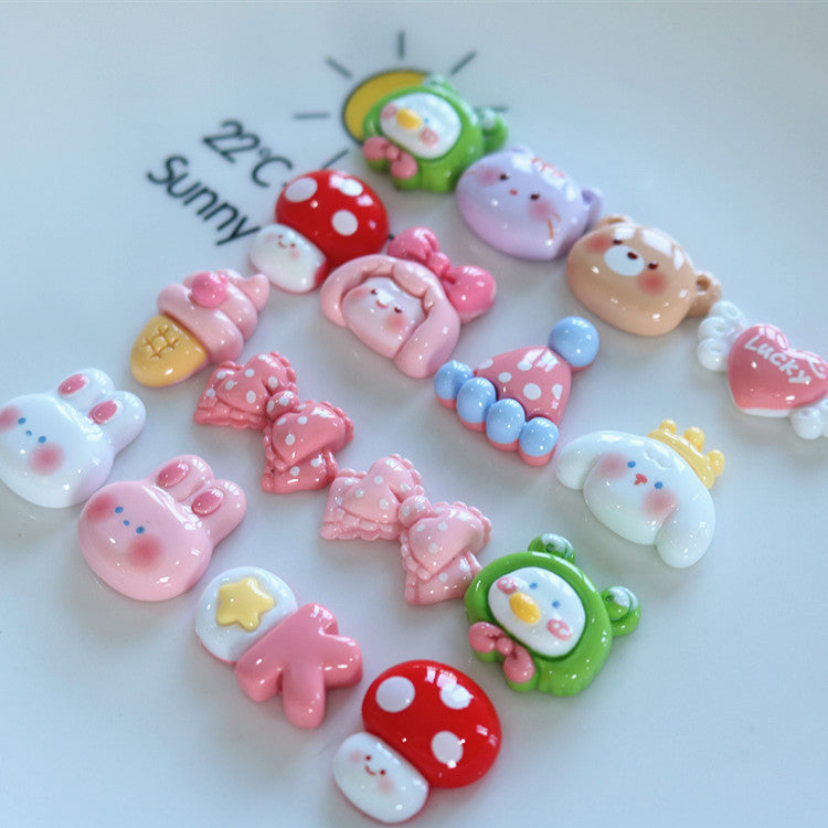 Glossy Birthday Hat Mushroom Bow Cartoon DIY Baby Hair Clip Hair Accessories Materials Ornaments Accessories Secondary image