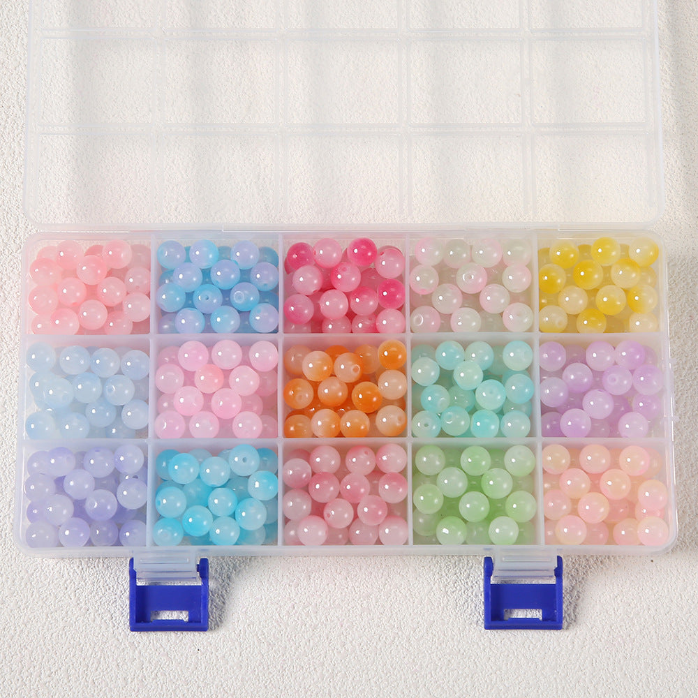 Set of painted glass beads, loose beads, whole box, handmade diy Accessories, bracelets, necklaces, jewelry material kits Secondary image