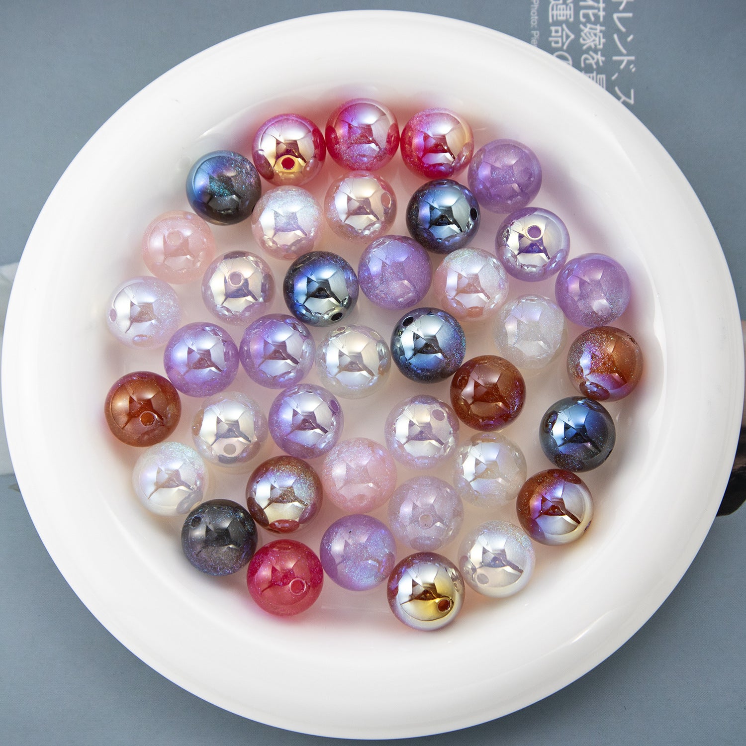 Beads K-16Starry Cat Eye Fine Shimmer Resin Through-Hole Loose Beads diy Mobile phone chain accessories Secondary image
