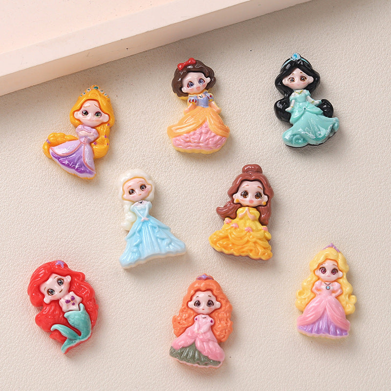 Cartoon DIY Resin Accessories Romantic Princess Cream Glue Handmade Hair Clips Phone Case Shoe Charms Secondary image