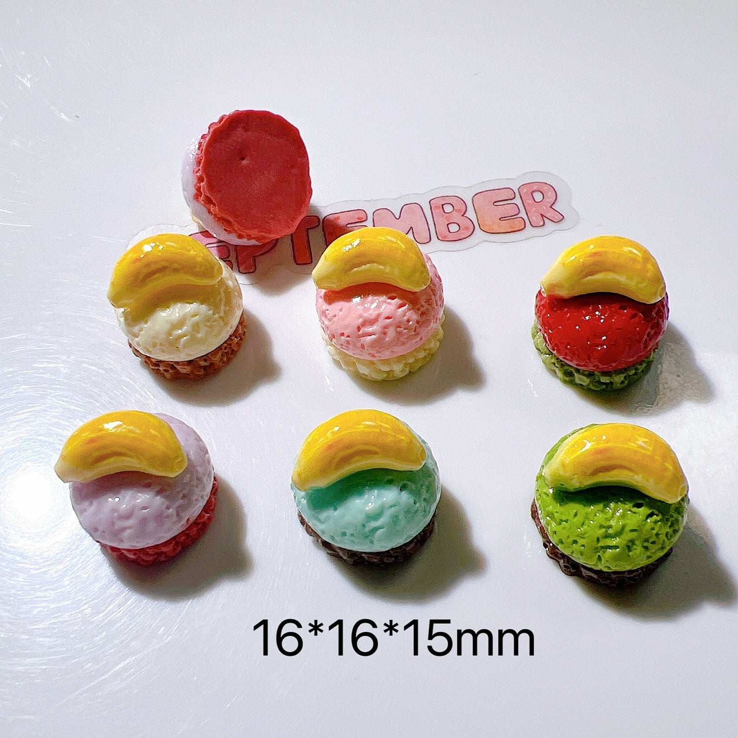 DIY Refrigerator stickers, flat-bottomed children's hair accessories, shoe charms, base materials for pendants, banana cake Secondary image