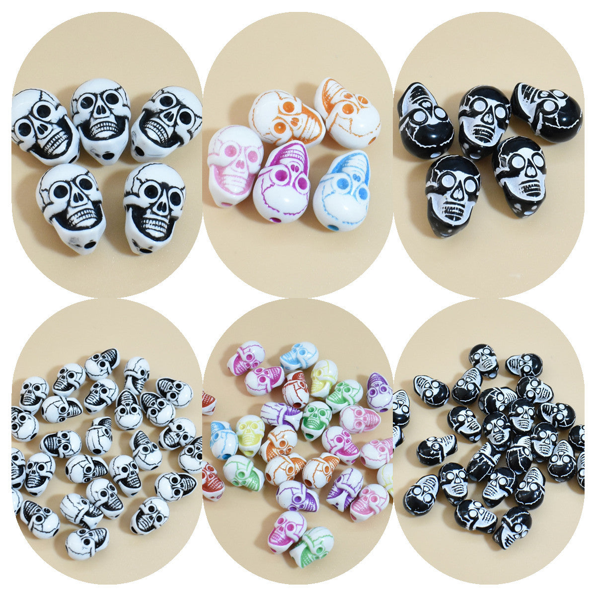 14-20mm Skull beads, acrylic beads DIY Loose bead bracelet pendant accessories Secondary image