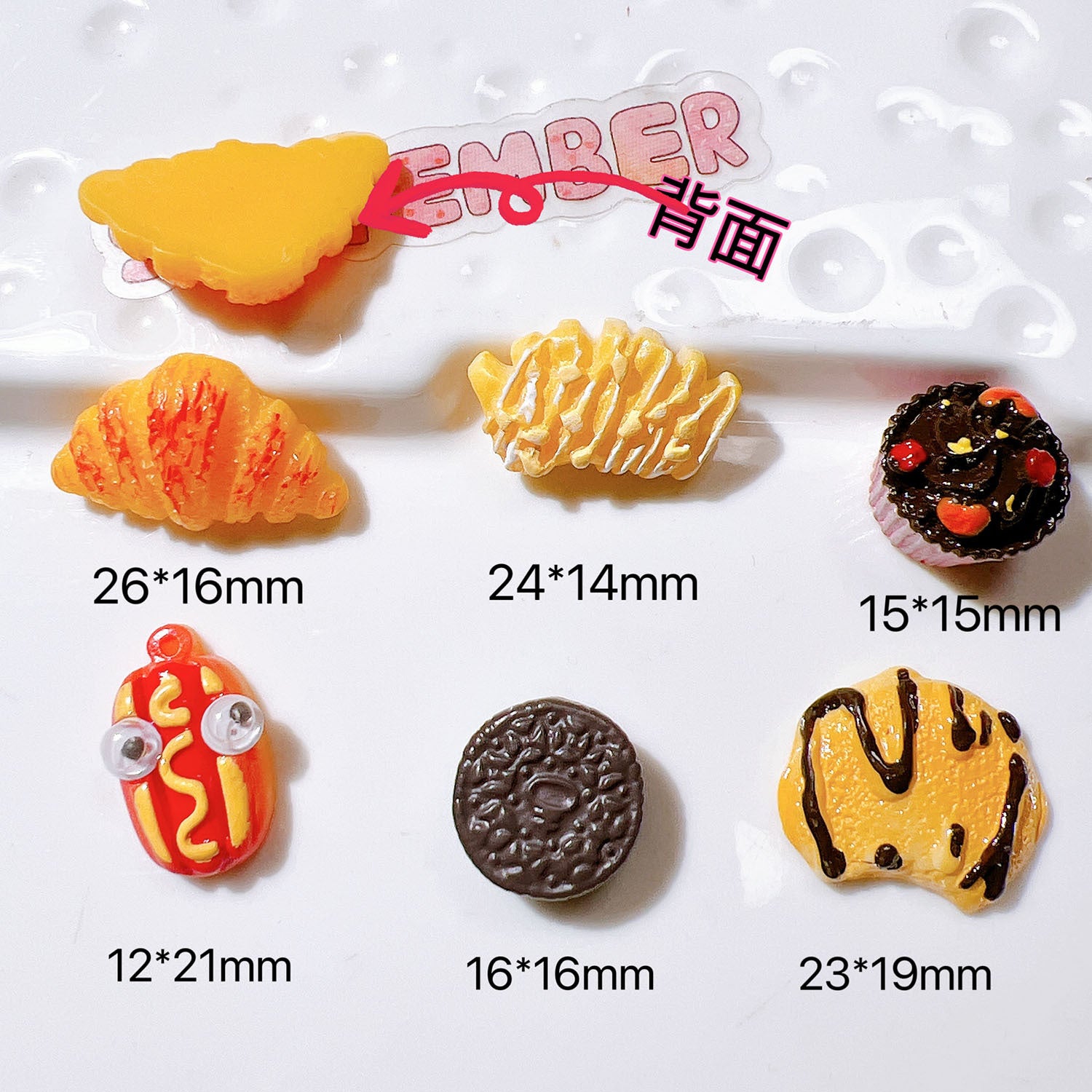 diy Accessories, craft materials, shoe buckles, water bottle stickers, cream glue stickers, hair accessories, food toys, croissants Secondary image