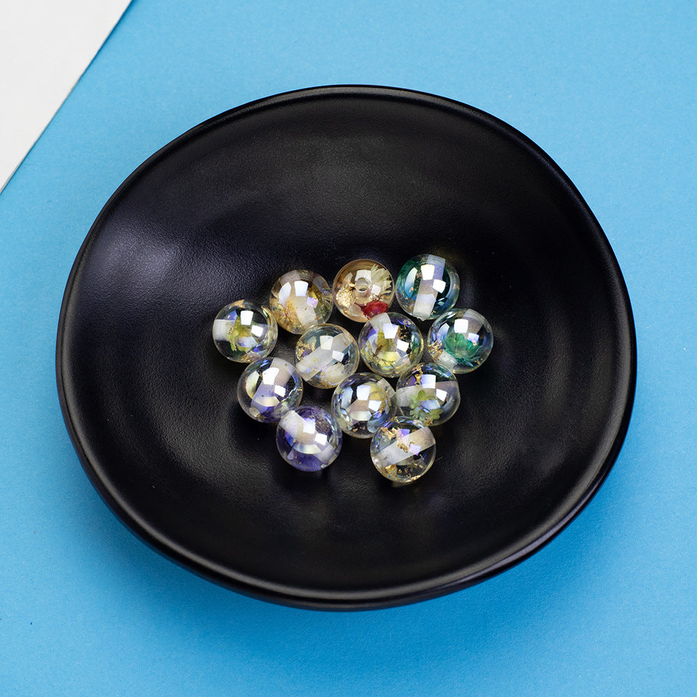 Cold Moon Eternal Flower Beads, High-Gloss Electroplated, Non-Scratchable, Straight Hole Loose Beads diy Mobile phone chain accessories beads Secondary image