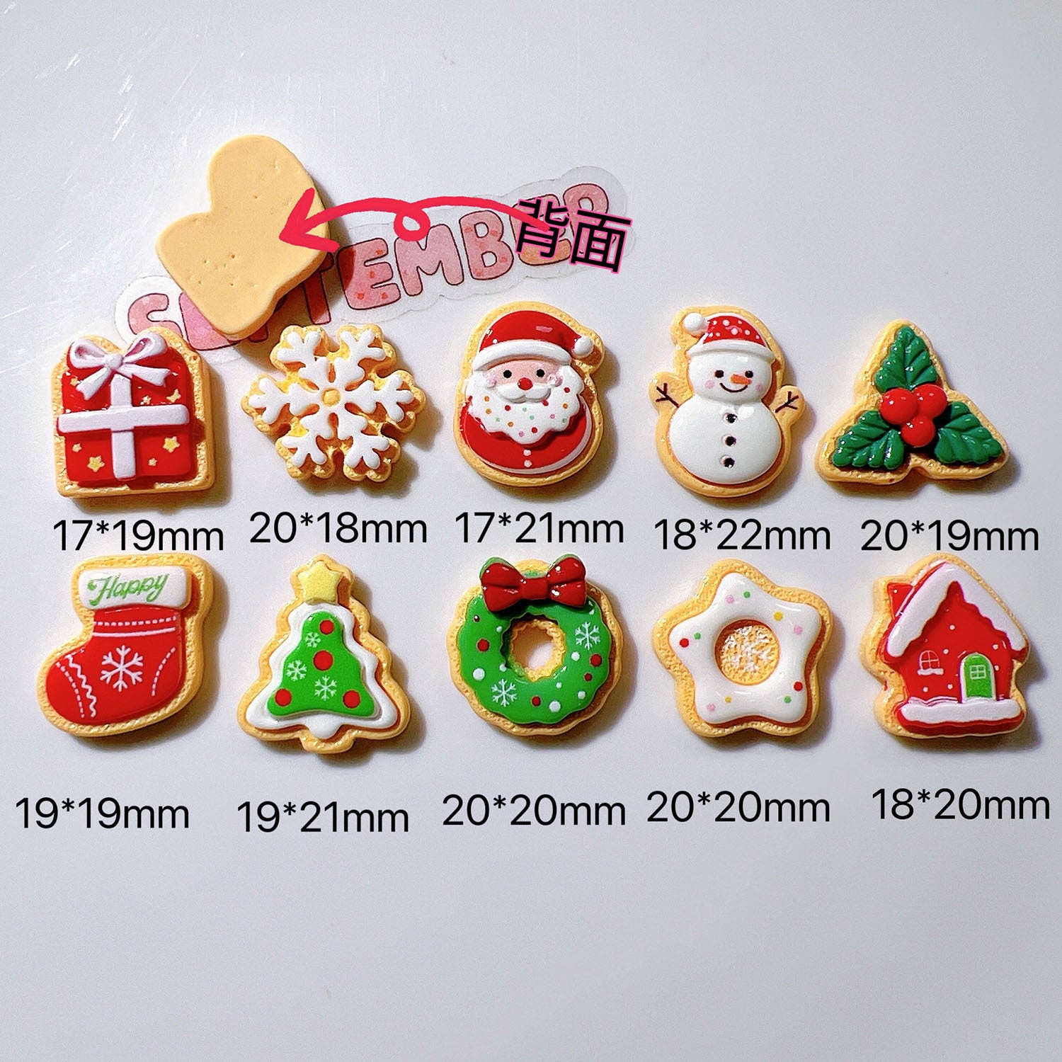 diy Accessories, craft materials, cream glue, hair accessories, shoe embellishments, base materials, stationery, Christmas cookie series Secondary image
