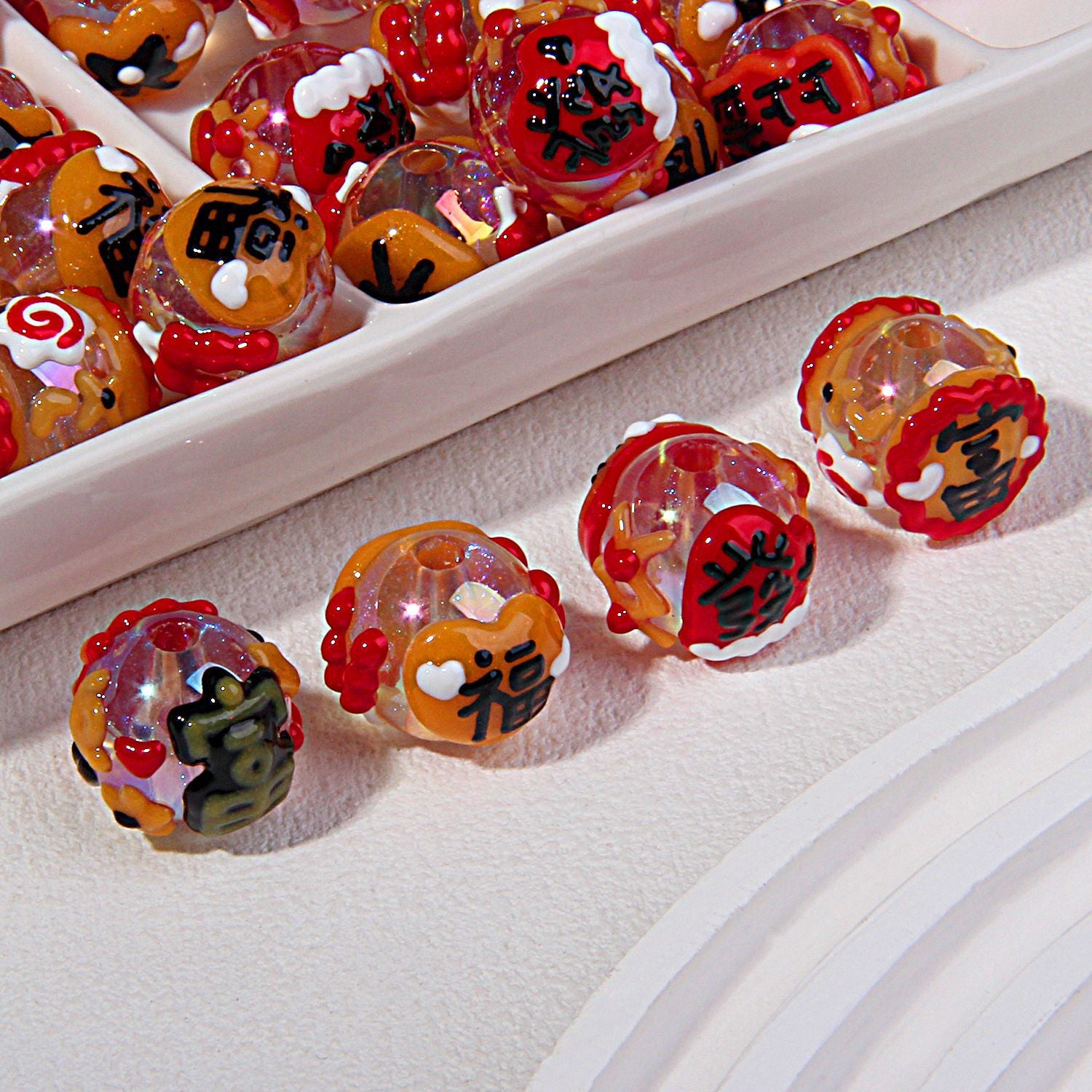 2026Beaded DIY Hand-painted Beads Loose Beads Beaded Phone Chain Bracelet Materials Secondary image