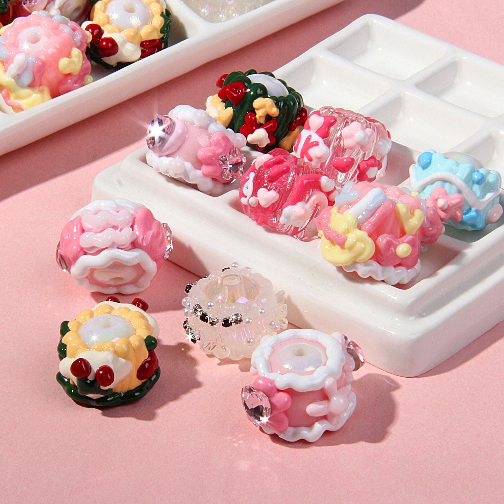 2026Mixed Style Beaded Phone Chain diy Car Hanging Beaded Pen Heavy Craft Heavy Oil Hand-painted Beaded Pen Secondary image