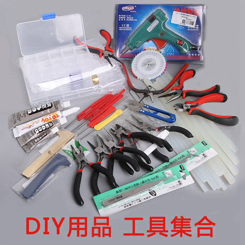 DIY tool kit material pack for handmade earrings and jewelry, multi-functional needle-nose pliers and scissors Secondary image