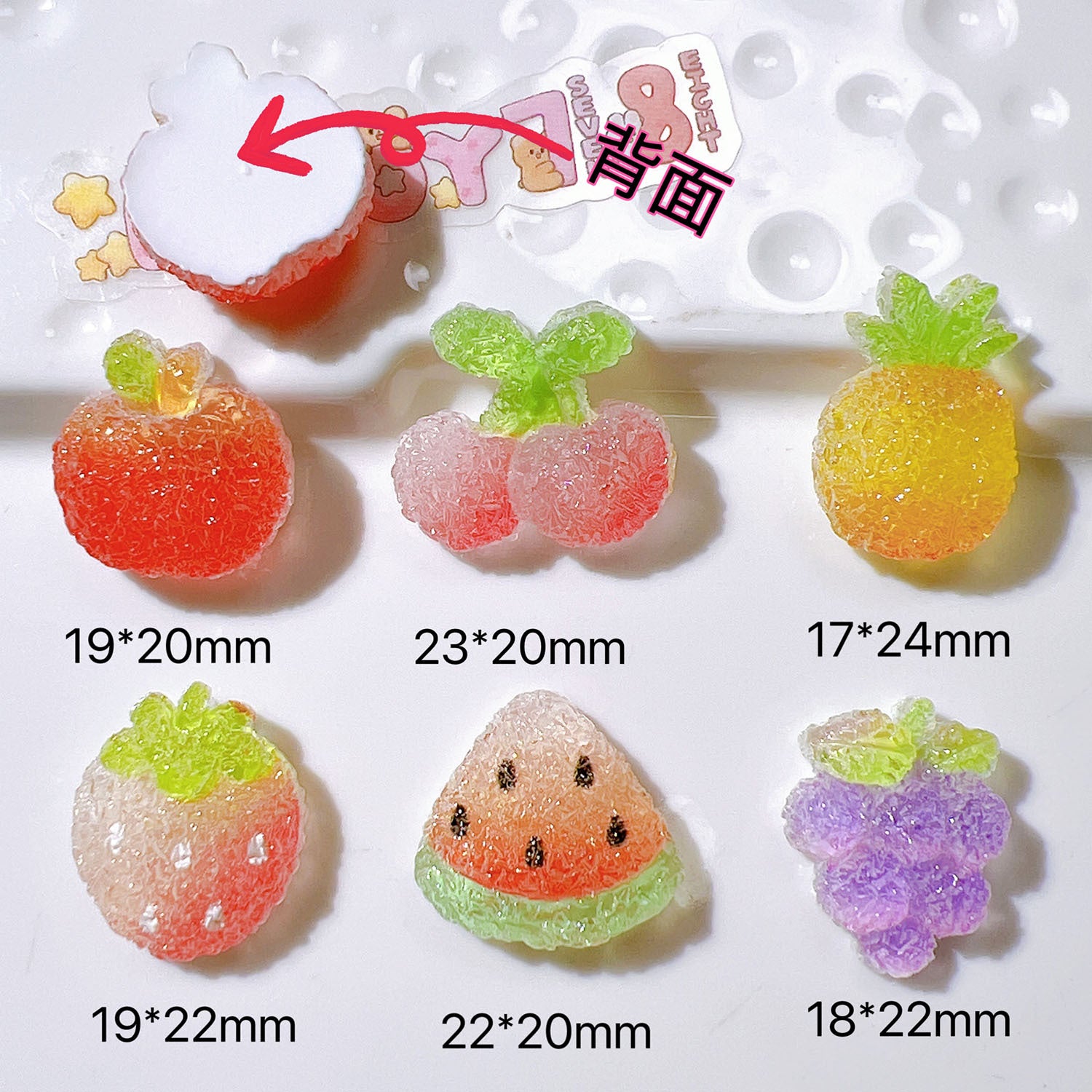 Resin diy Accessory cream glue phone case diy Accessories, hair accessories, handmade materials, shoe decorations, sugar fruits Secondary image