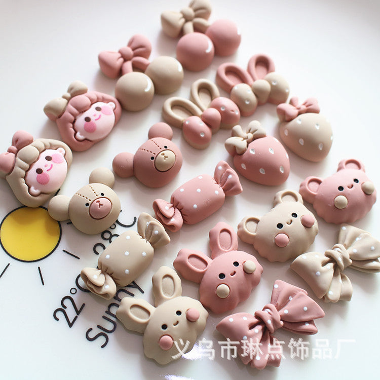 Mika Pink Girl Rabbit Bear Cherry Candy Resin Accessories Phone Case Water Cup DIY Jewelry Materials Secondary image