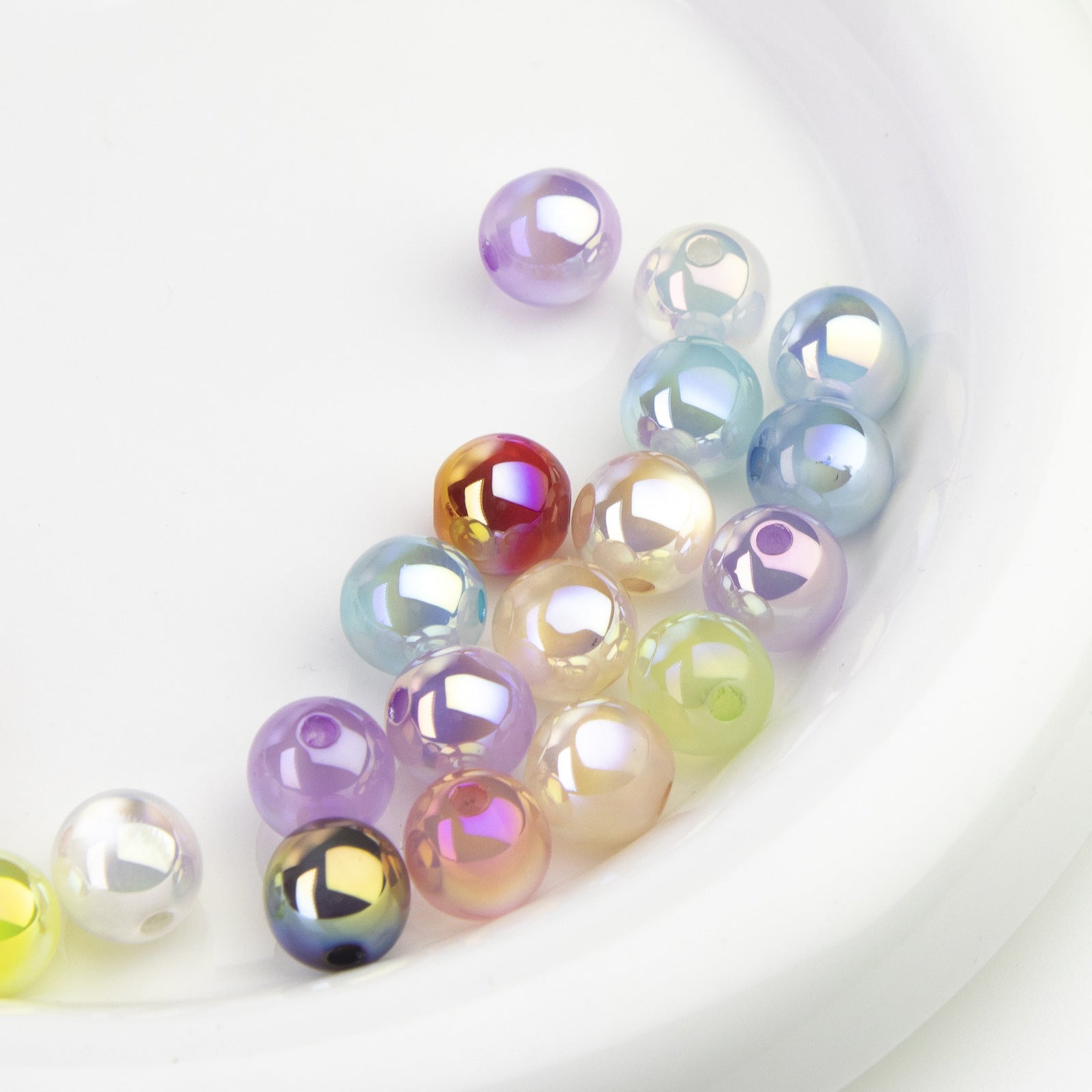 Optical-coated imitation cat-eye resin loose beads round beads string beads DIY Bracelet accessories, phone chains, keychain accessories Secondary image