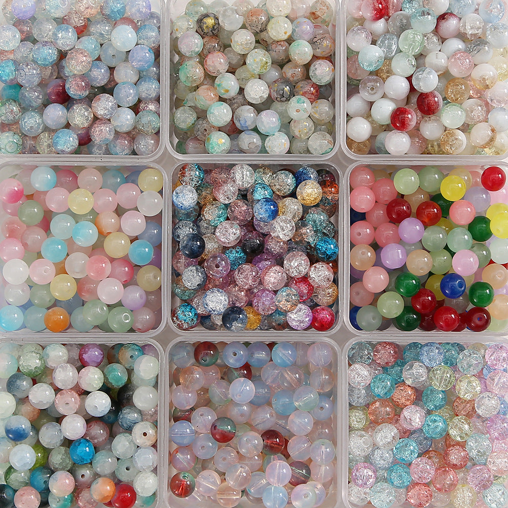 10m Mixed Color Glass Beads diy Imitation jade beads bracelet Hairpin ornament with round bead accessory Secondary image