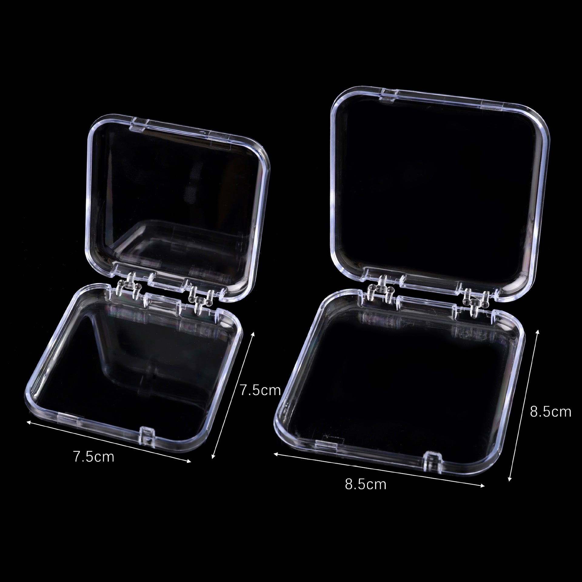 Simple plastic flip-top storage box, transparent plastic box, multifunctional storage box, jewelry box, accessories box Secondary image