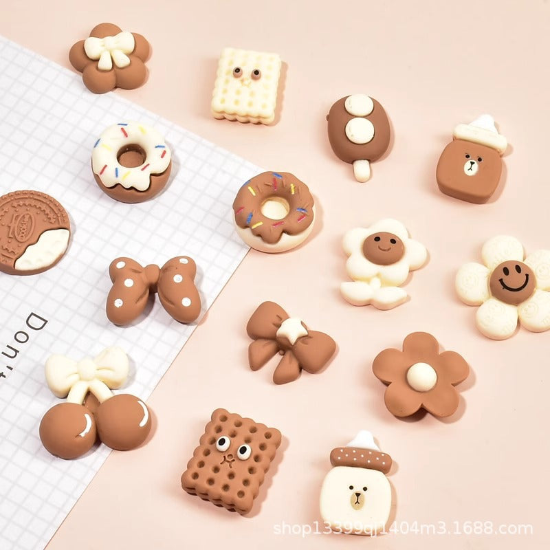 DIY Cream Glue Milk Tea Color Series Rice Coffee Resin Phone Case DIY Materials Handmade Hairpin Accessories Secondary image