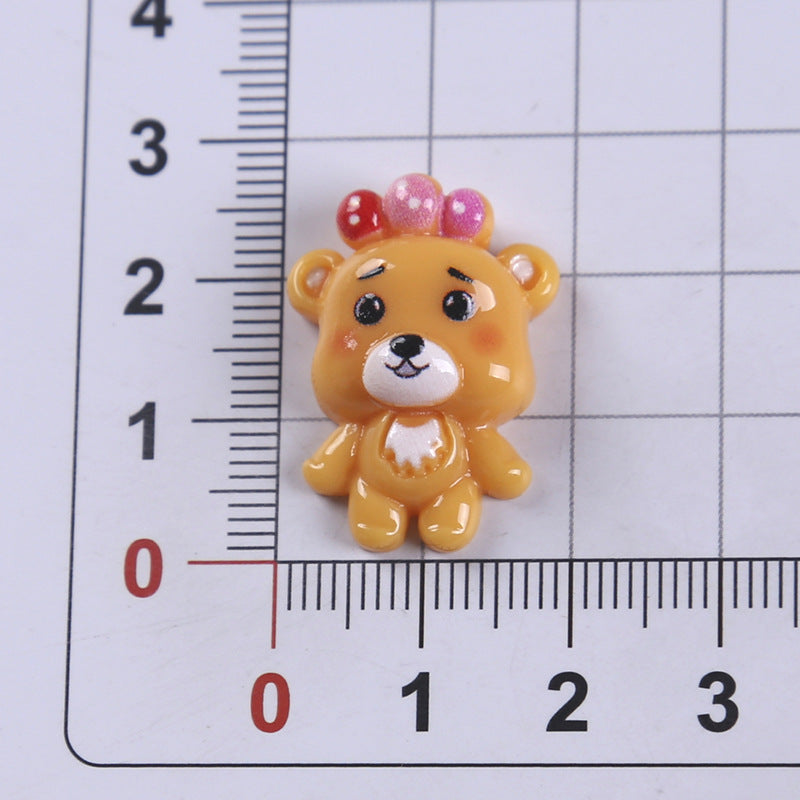 Cartoon cute little animal DIY resin accessories for handmade hair clips, hair accessories, phone cases, water cup stickers, and creative shoe decorations Secondary image