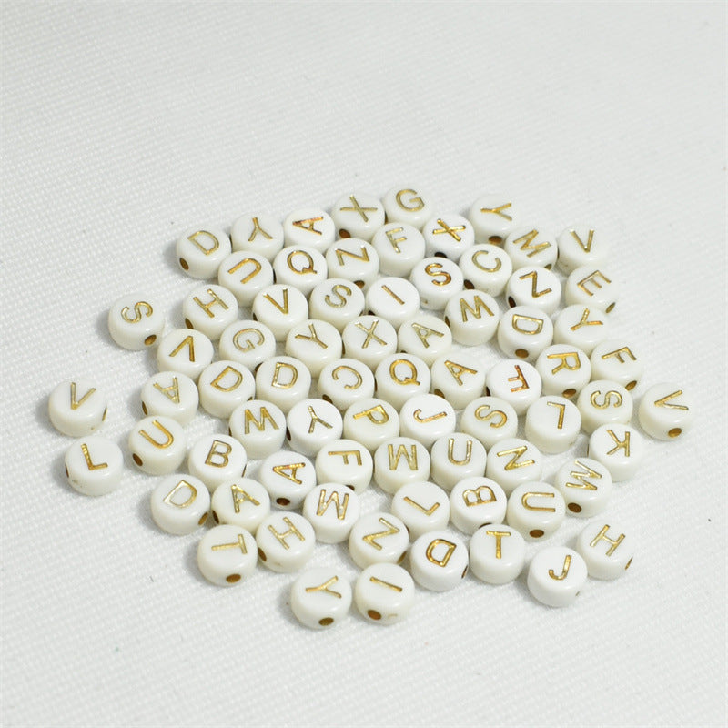 7mm Letter beads, acrylic letter beads, string beads DIY Loose bead bracelet pendant accessories Secondary image