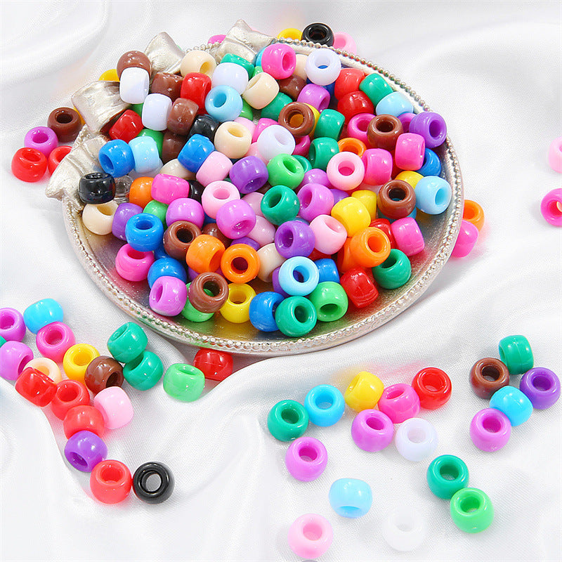 10mm Large-hole solid color colorful round beads, mixed color beads, resin accessories, decorative beads, acrylic accessories, pendants Secondary image