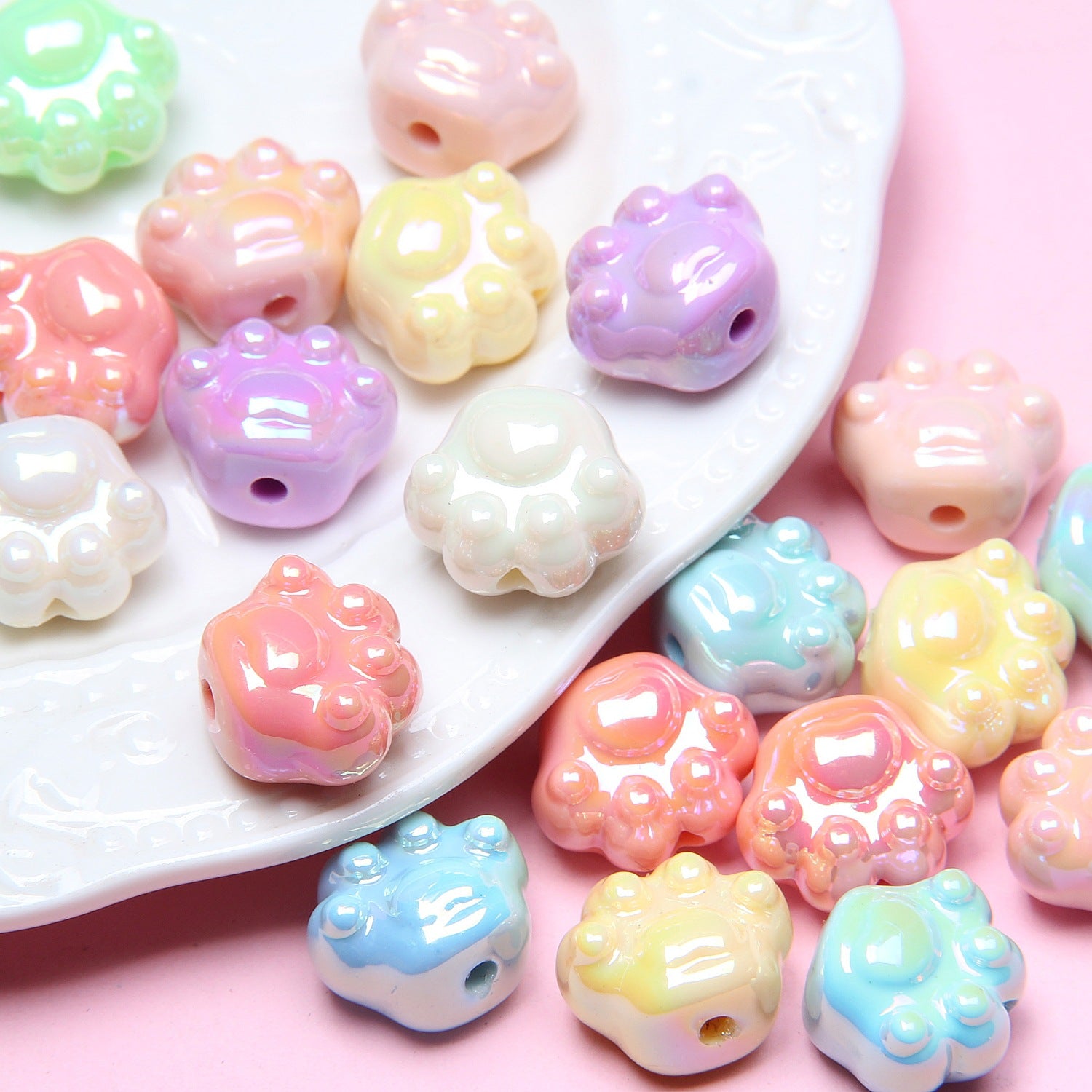 Acrylic Bead Cat Paw DIY Beaded Bracelet Phone Chain diy Accessories Materials Beads Loose Beads Secondary image