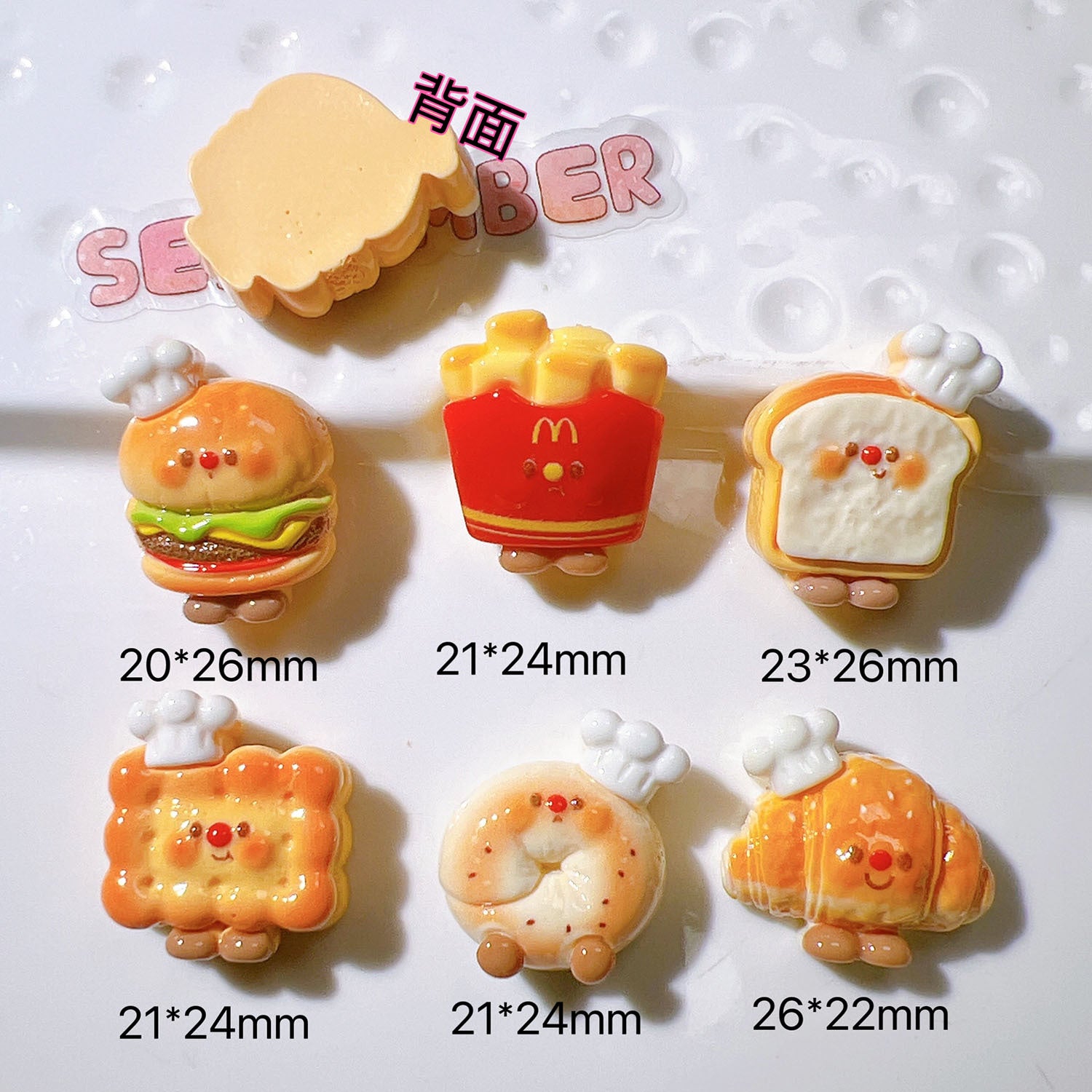 diy Accessories, craft materials, shoe decorations, water cup stickers, cream glue, hair accessory stickers, hamburger chef Secondary image