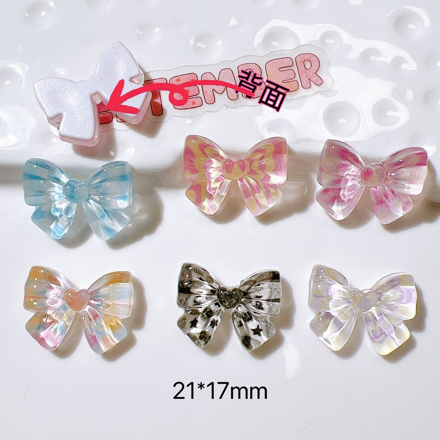 Acrylic Accessories diy Accessories, shoe charms, handmade materials, stationery clips, patches, straw accessories, colorful bows Secondary image