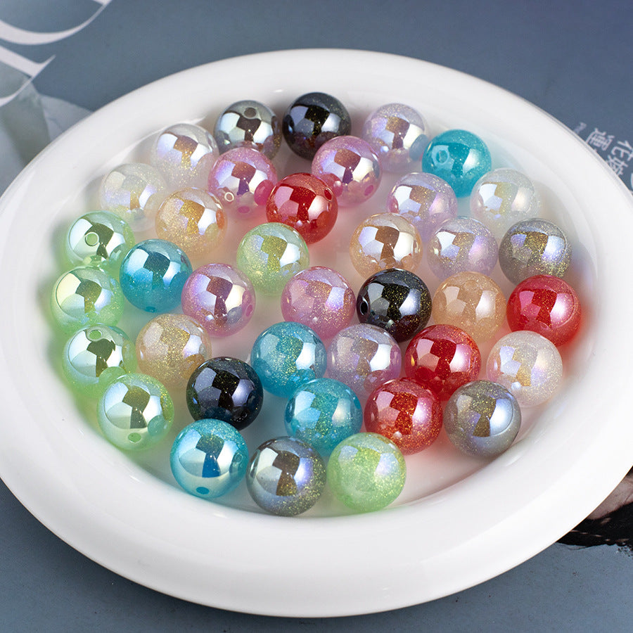 Starry Beads Electroplated Resin Beads with Through Hole Loose Beads diy Mobile phone chain accessories Secondary image