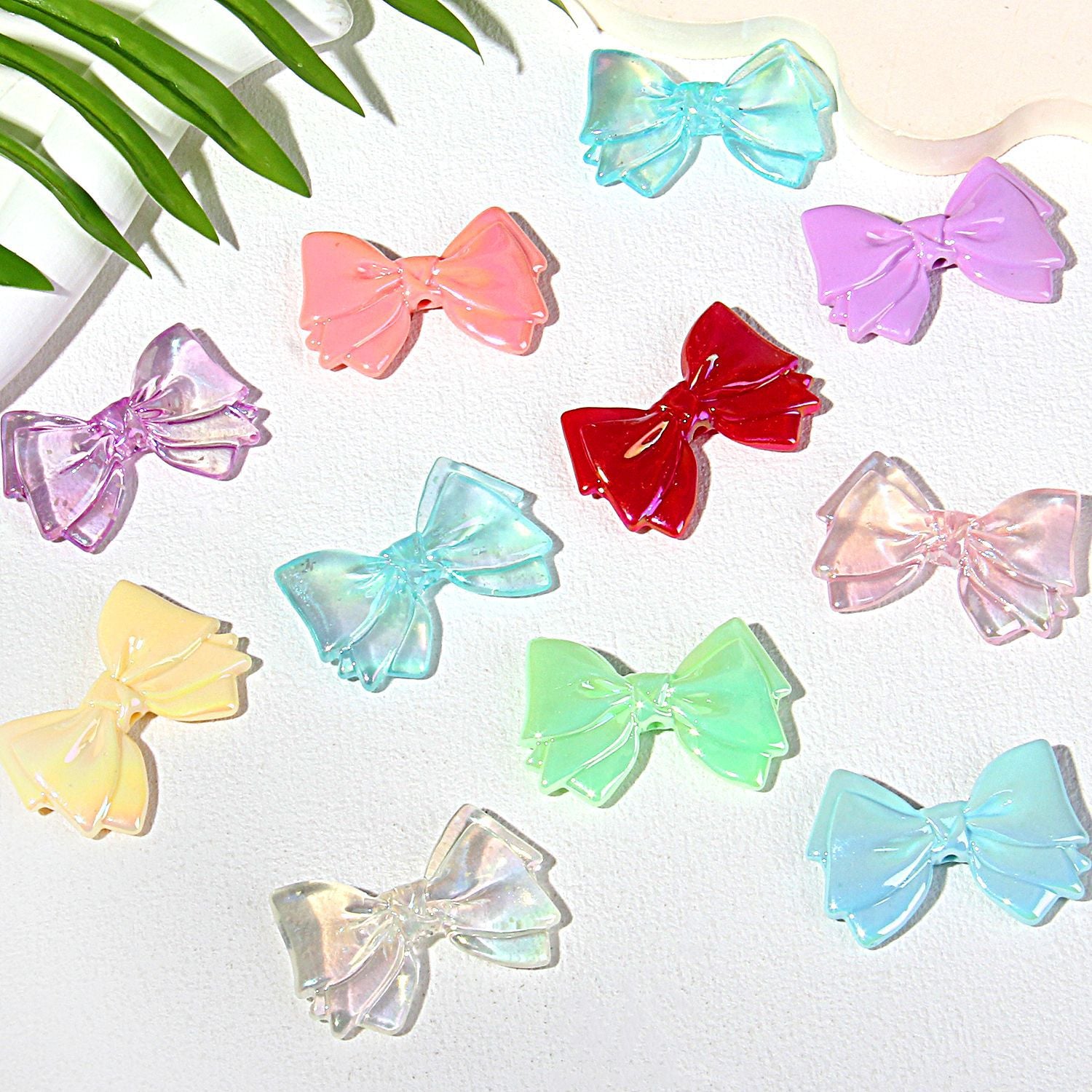 Acrylic Color Plated Bowknot Beads DIY Phone Chain Bag Chain diy Car Hanging Material Secondary image