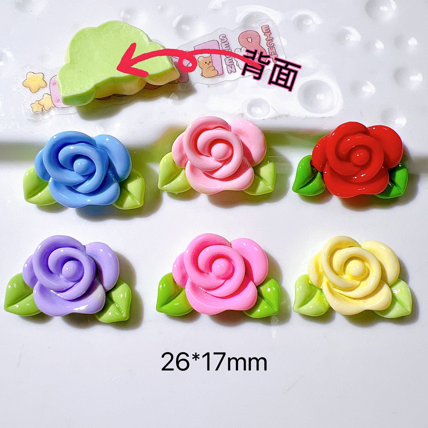 diy Accessories, craft materials, shoe decorations, water cups, cream glue, children's hair accessories, green leaves, roses Secondary image