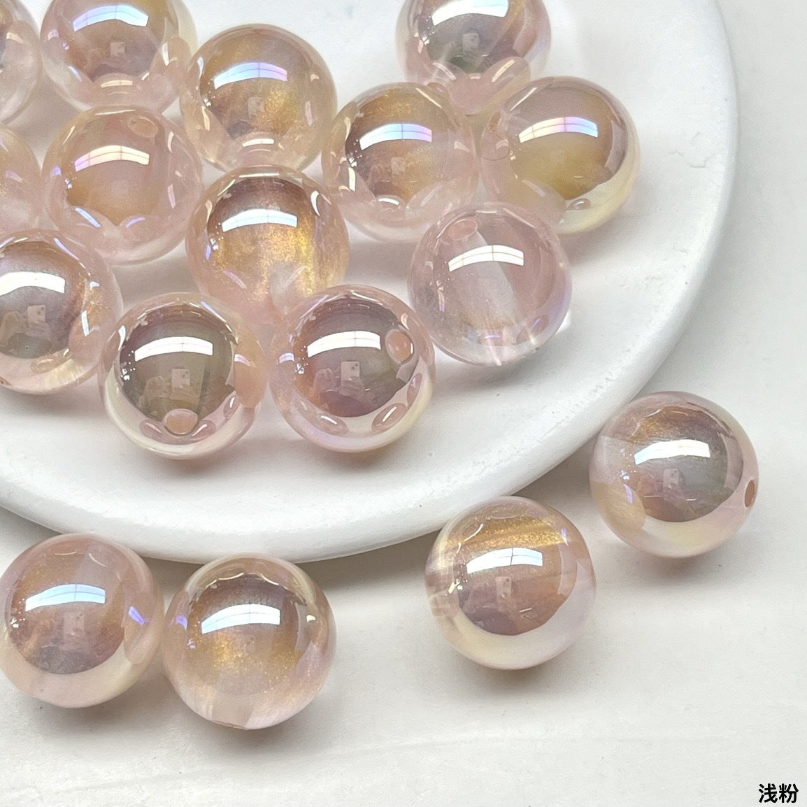 Galaxy Edge Electroplated Fine Shimmer Resin Through-Hole Loose Beads for Handicrafts diy Mobile phone chain accessories Secondary image