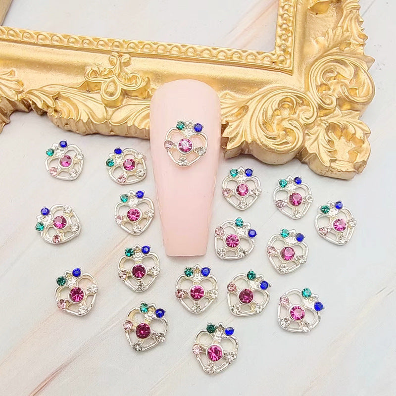 Nail art accessories Sailor Moon heart-shaped accessories key nail rhinestones Secondary image