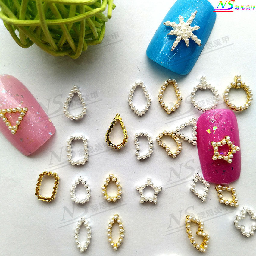Nail art accessories: full diamond nail stickers, geometric shapes, perfume bottles, water drops, stars nail stickers Secondary image
