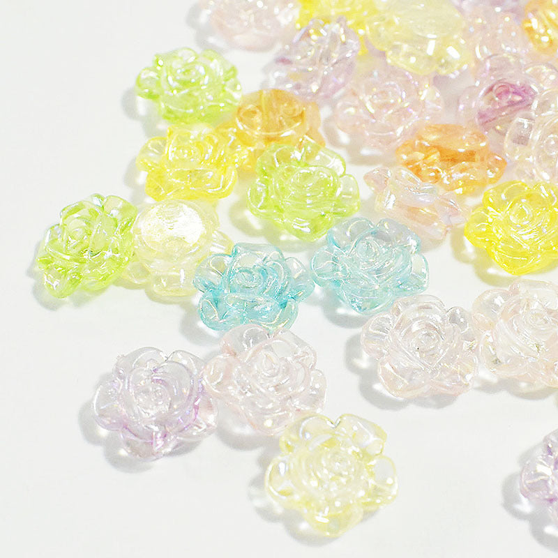 12mm Floral Colorful Transparent Acrylic Mermaid Color Phone Strap Bracelet Handmade DIY Beads and loose beads Secondary image