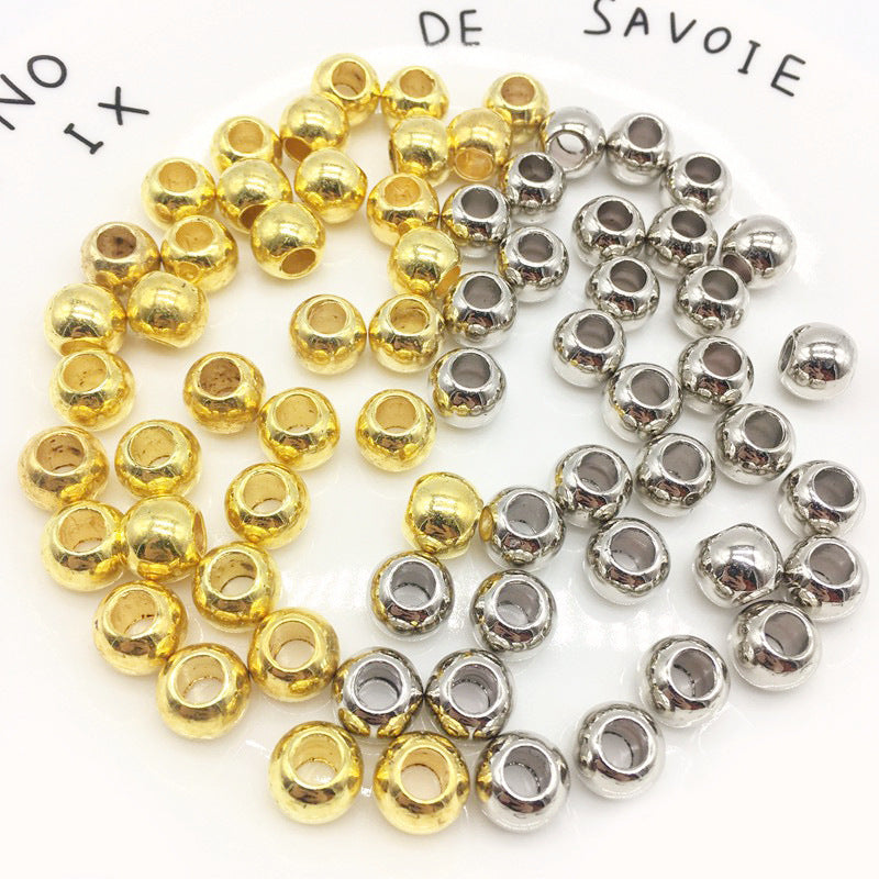 6--12mmDIY Large-hole loose beads CCB Water-plated gold beads, silver beads, electroplated shoe, hat, and bag accessories Secondary image