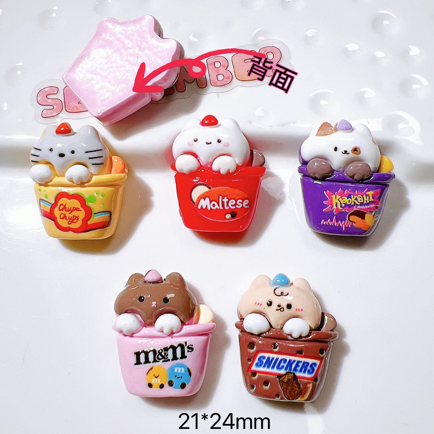 diy Accessories, craft materials, water cup stickers, cream glue, children's hair accessories, candy cat Secondary image