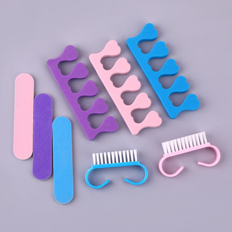 Stainless steel foot file tool set for removing dead skin, foot grinding set, foot file, nail clippers, horn comb for feet Secondary image