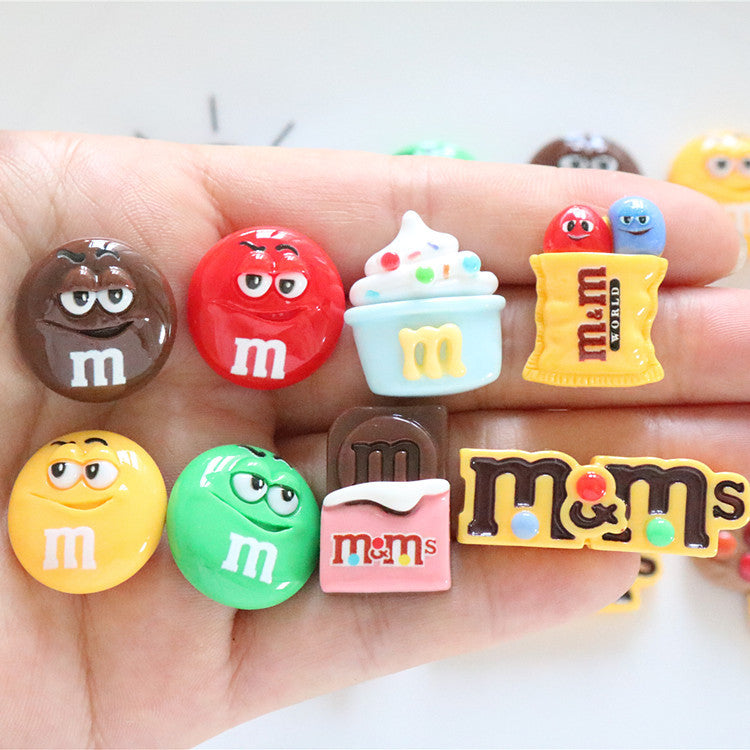 M jelly bean food toy DIY cream glue homemade phone case, hair accessory, hairpin, decorative resin parts Secondary image