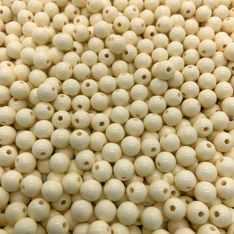 Creamy Shimmering Resin Beads diy Accessories: cream beads, loose beads, handmade beaded necklaces, bracelets, phone chain materials Secondary image