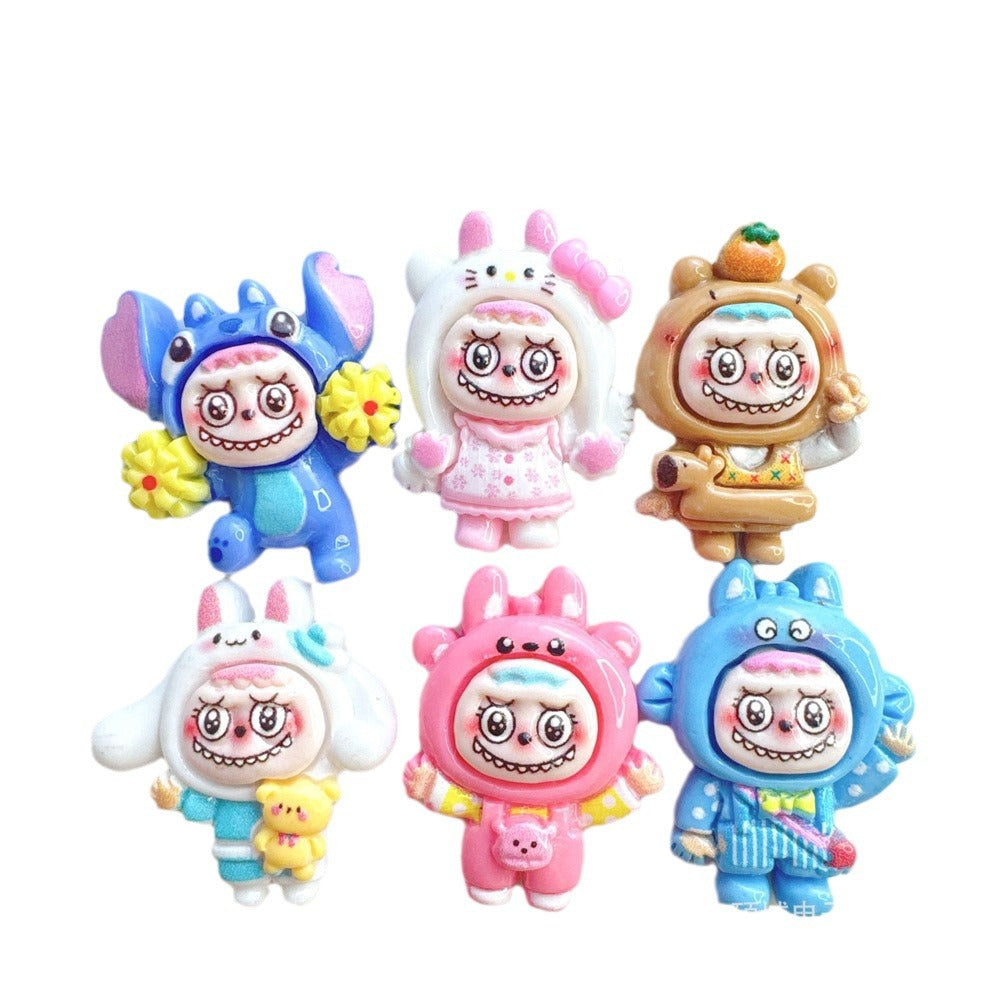 Cute Bubu Resin DIY Colorful Handmade Miniature World Toy Accessories Children's Hair Accessories Mobile Phone Case Material Kit Secondary image